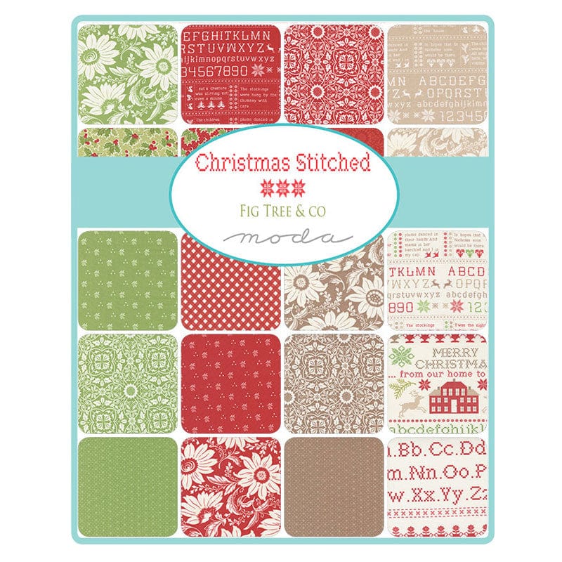 Christmas Stitched Jelly Roll by Fig Tree & Co. for Moda Fabrics
