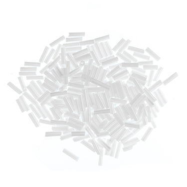 Bugle Beads: Pearl White: Pack of 8g