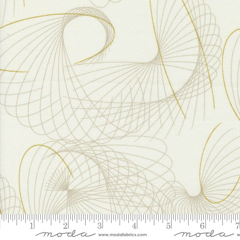 Moda Shimmer Metallic Winter Winds Ivory 1841-11M Ruler Image