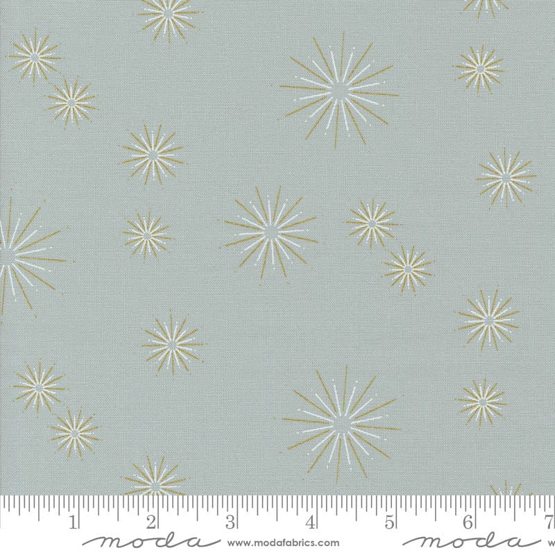 Moda Shimmer Metallic Stars Silver 1844-13M Ruler Image