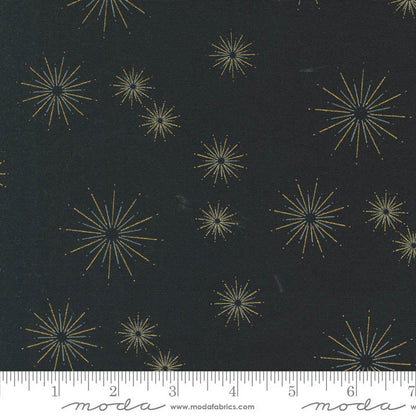 Moda Shimmer Metallic Stars Ebony 1844-15M Ruler Image