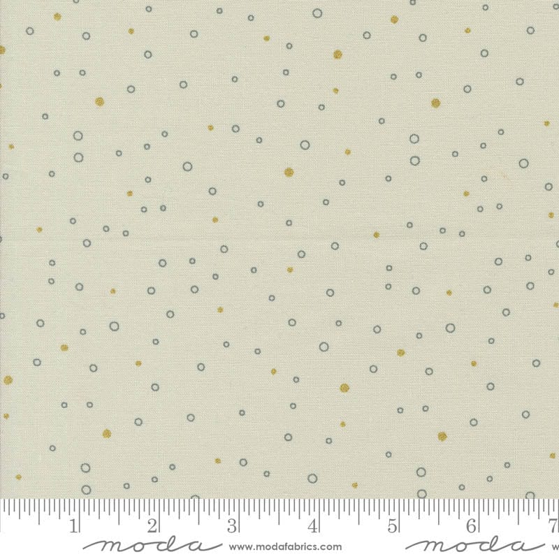 Moda Shimmer Metallic Snowing Dots Ecru 1846-12M Ruler Image