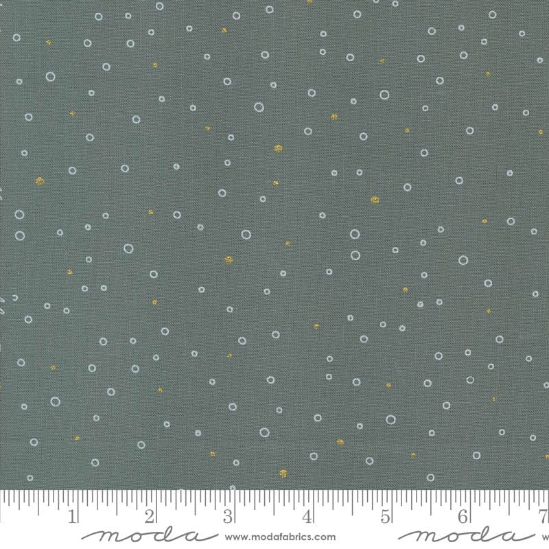 Moda Shimmer Metallic Snowing Dots Smoke 1846-14M Ruler Image