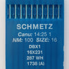 Schmetz Industrial Sewing Machine Needles Regular 16x231 Size 100/16 Pack of 10