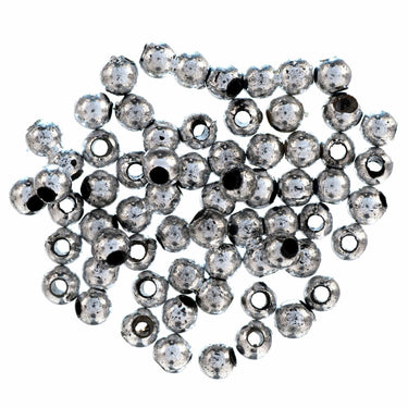 Plated Beads: 4mm: Silver: 45 quantity