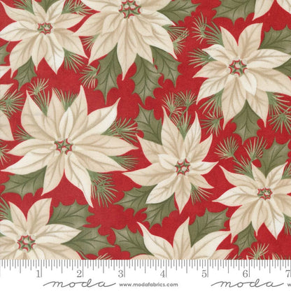 Moda A Christmas Carol Promising Poinsettia Crimson 44350-13 Ruler Image