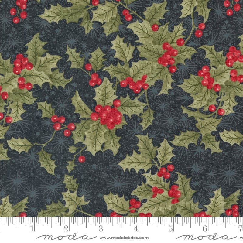 Moda A Christmas Carol Holly Berry Ebony 44352-16 Ruler Image