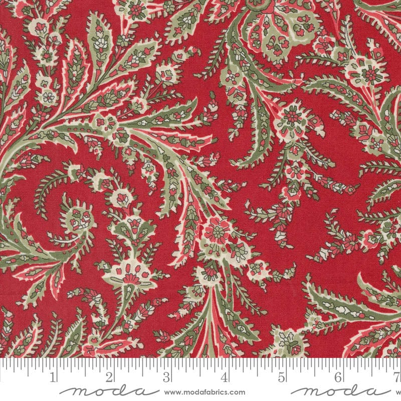 Moda A Christmas Carol Whispering Winds Crimson 44353-13 Ruler Image