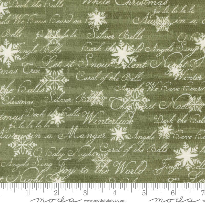 Moda A Christmas Carol Text And Words Holly 44354-15 Ruler Image