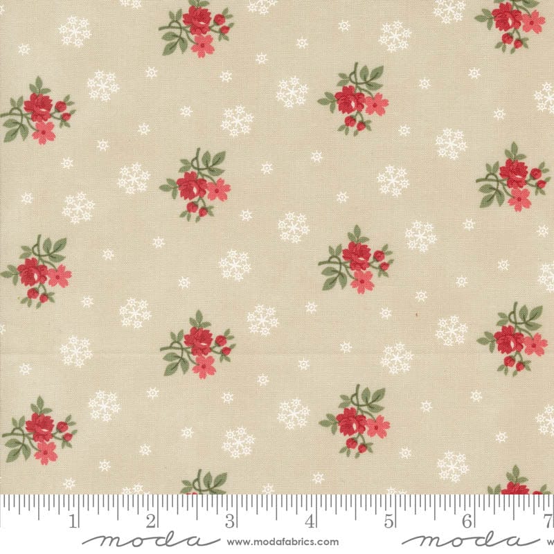 Moda A Christmas Carol Floral Flurries Parchment 44355-12 Ruler Image