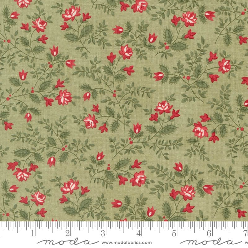 Moda A Christmas Carol Silent Night Sage 44358-14 Ruler Image