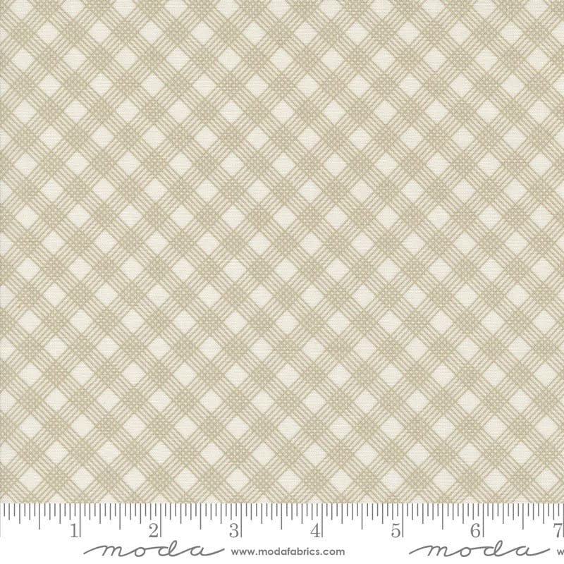 Moda Snowman Gatherings Iv Window Pane Snow Taupe 49254-18 Ruler Image