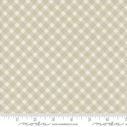 Moda Snowman Gatherings Iv Window Pane Snow Taupe 49254-18 Ruler Image