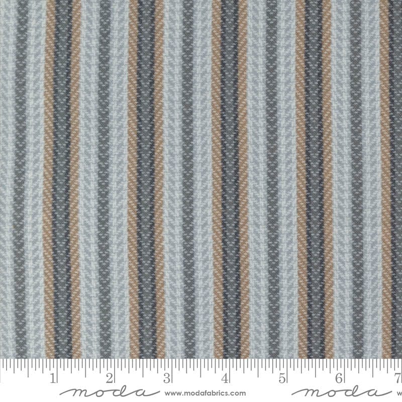 Moda Farmhouse Flannels Iii Blanket Stripe Pewter 49275-14F Ruler Image