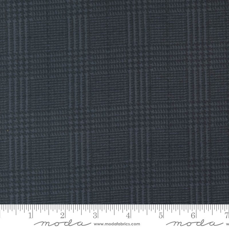 Moda Farmhouse Flannels Iii Box Check Black 49277-16F Ruler Image