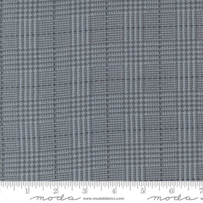 Moda Farmhouse Flannels Iii Box Check Grey Pewter 49277-24F Ruler Image