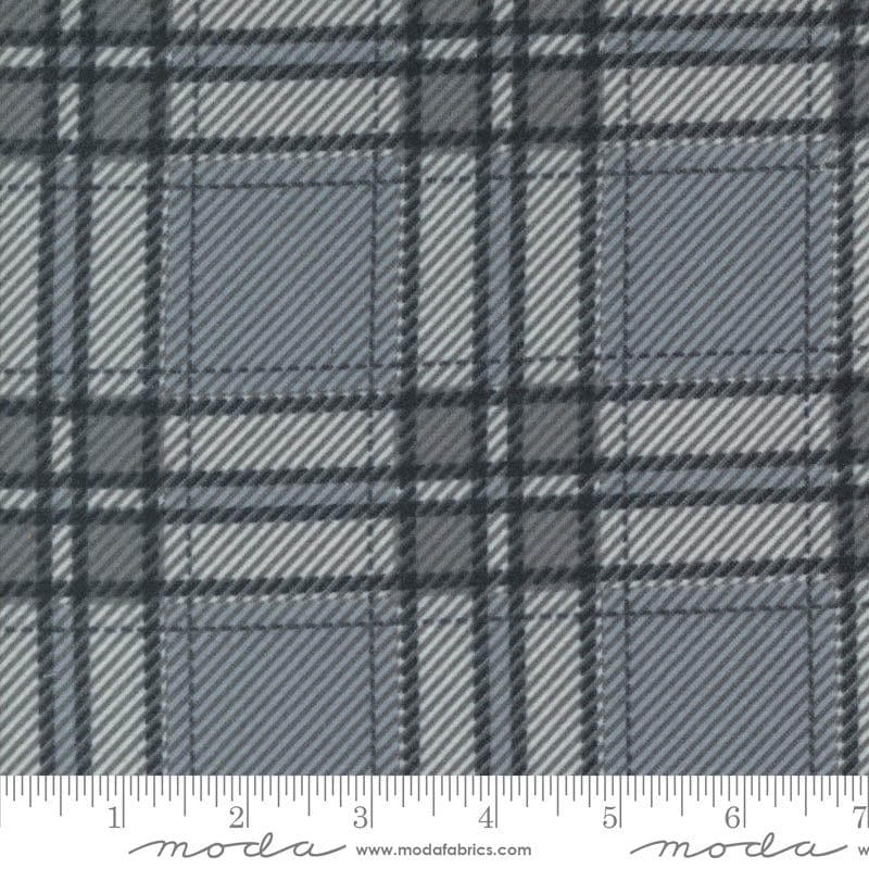 Moda Farmhouse Flannels Iii Moose Plaid Pewter 49278-14F Ruler Image