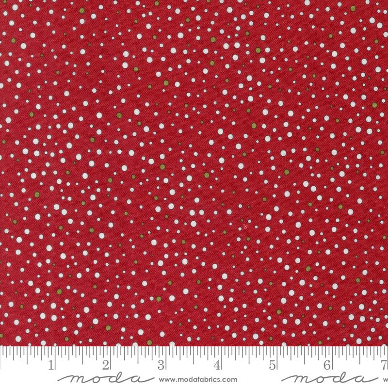 Moda On Dasher Snowballs Red 55665-12 Ruler Image