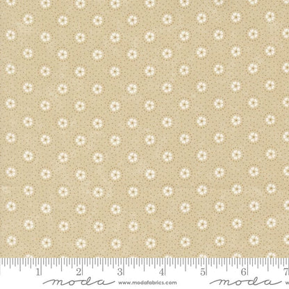 Moda Blackbirds Nest Daisies And Dots Tan Tonal 9752-21 Ruler Image