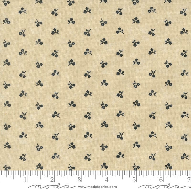 Moda Blackbirds Nest Petite Petals Tan 9755-11 Ruler Image