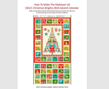 Free How to Make Makower Christmas Brights Advent Calendar