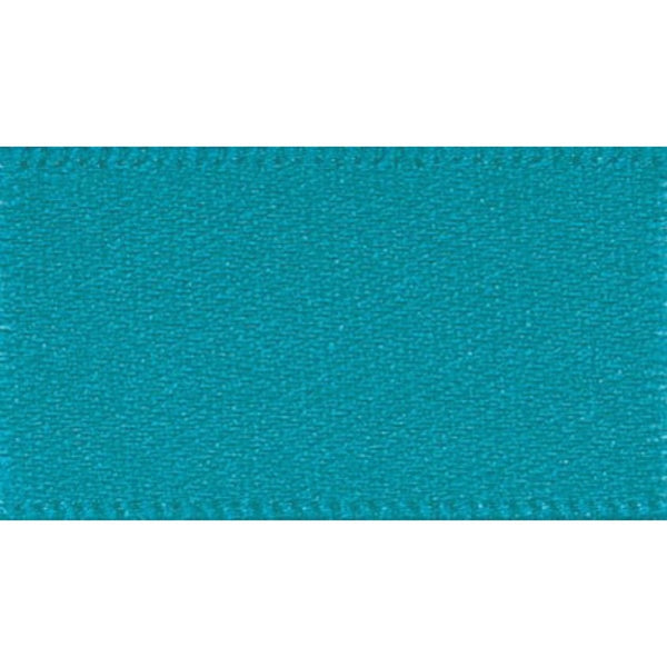 Double Faced Satin Ribbon Malibu Blue: 25mm wide. Price per metre.