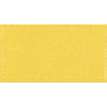 Double Faced Satin Ribbon Yellow: 7mm wide. Price per metre.