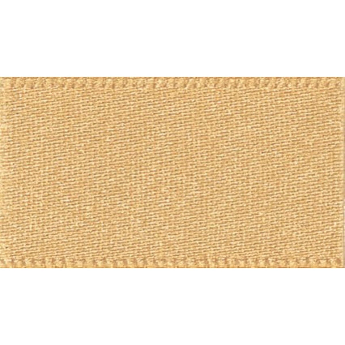 Double Faced Satin Ribbon Honey Gold: 7mm wide. Price per metre.