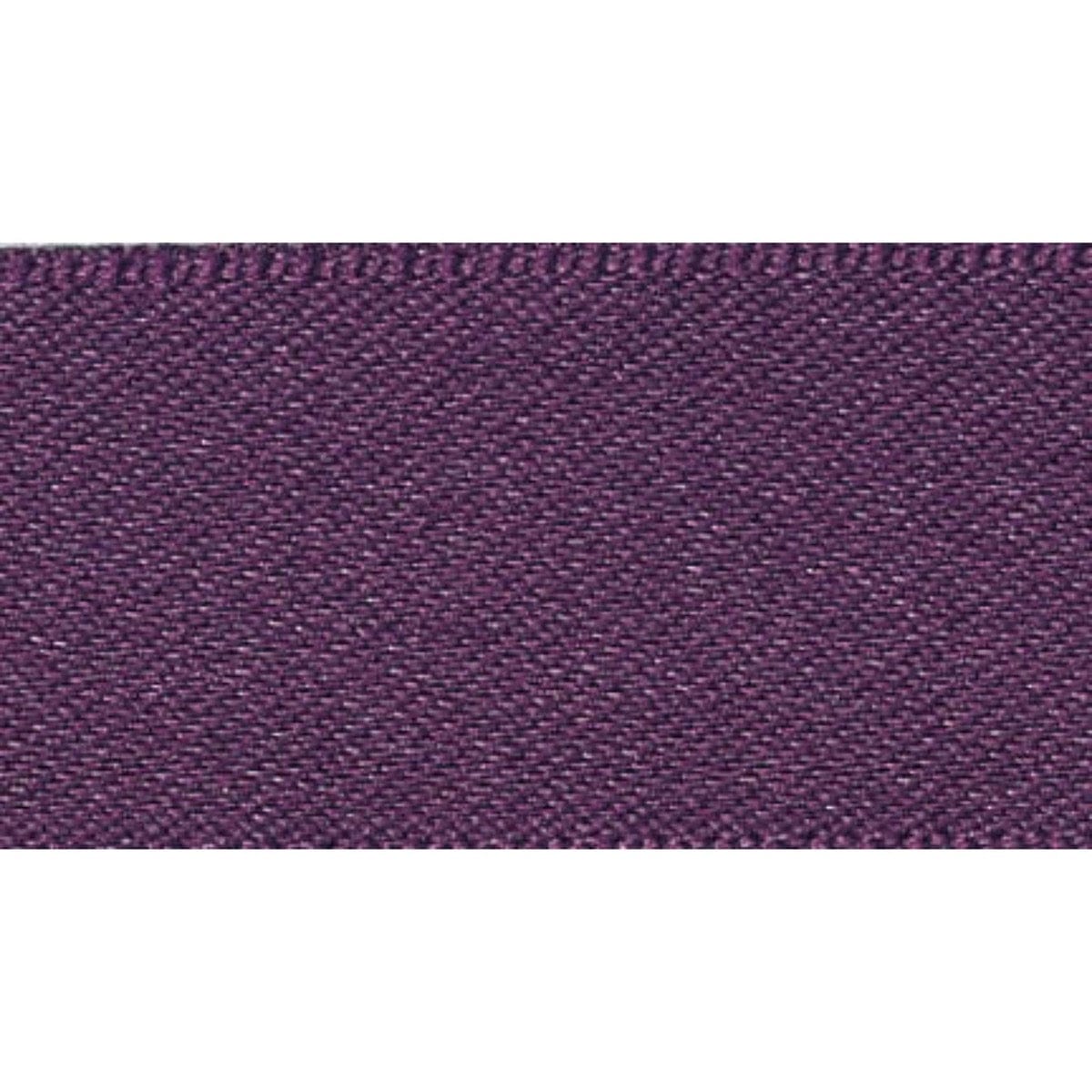 Double Faced Satin Ribbon: Blackberry Purple: 15mm wide. Price per metre.