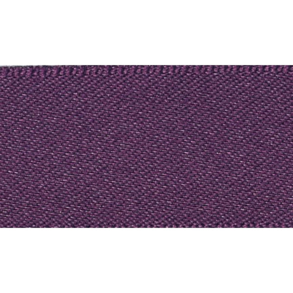 Double Faced Satin Ribbon: Blackberry Purple: 10mm wide. Price per metre.