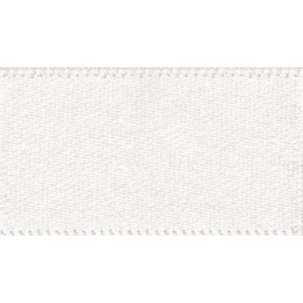 Double Faced Satin Ribbon: Bridal white: 3mm wide. Price per metre.