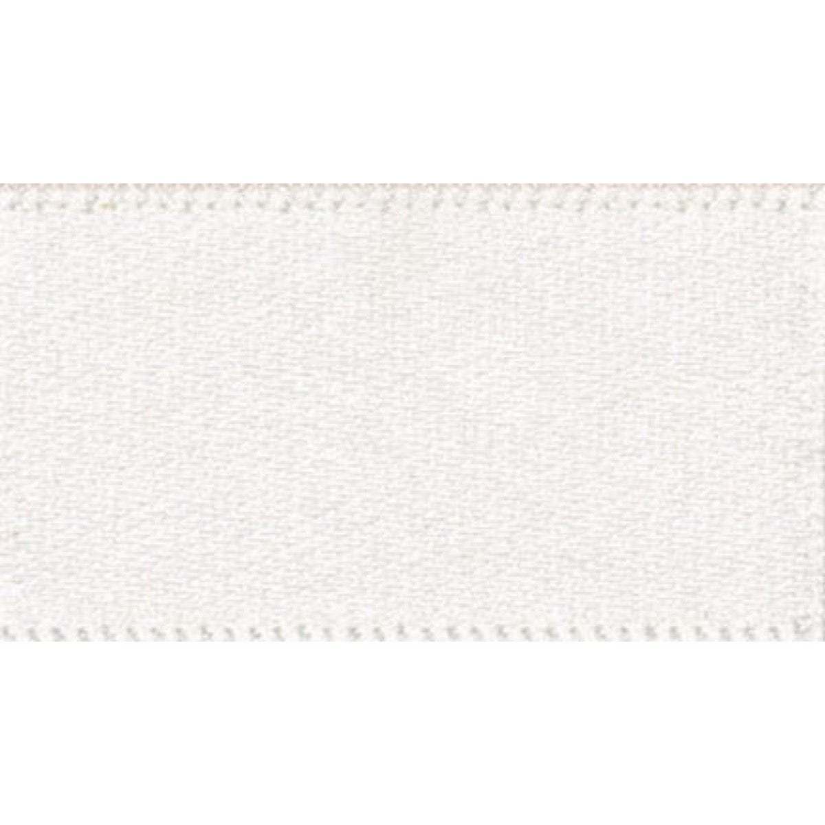 Double Faced Satin Ribbon: Bridal White: 15mm wide. Price per metre.