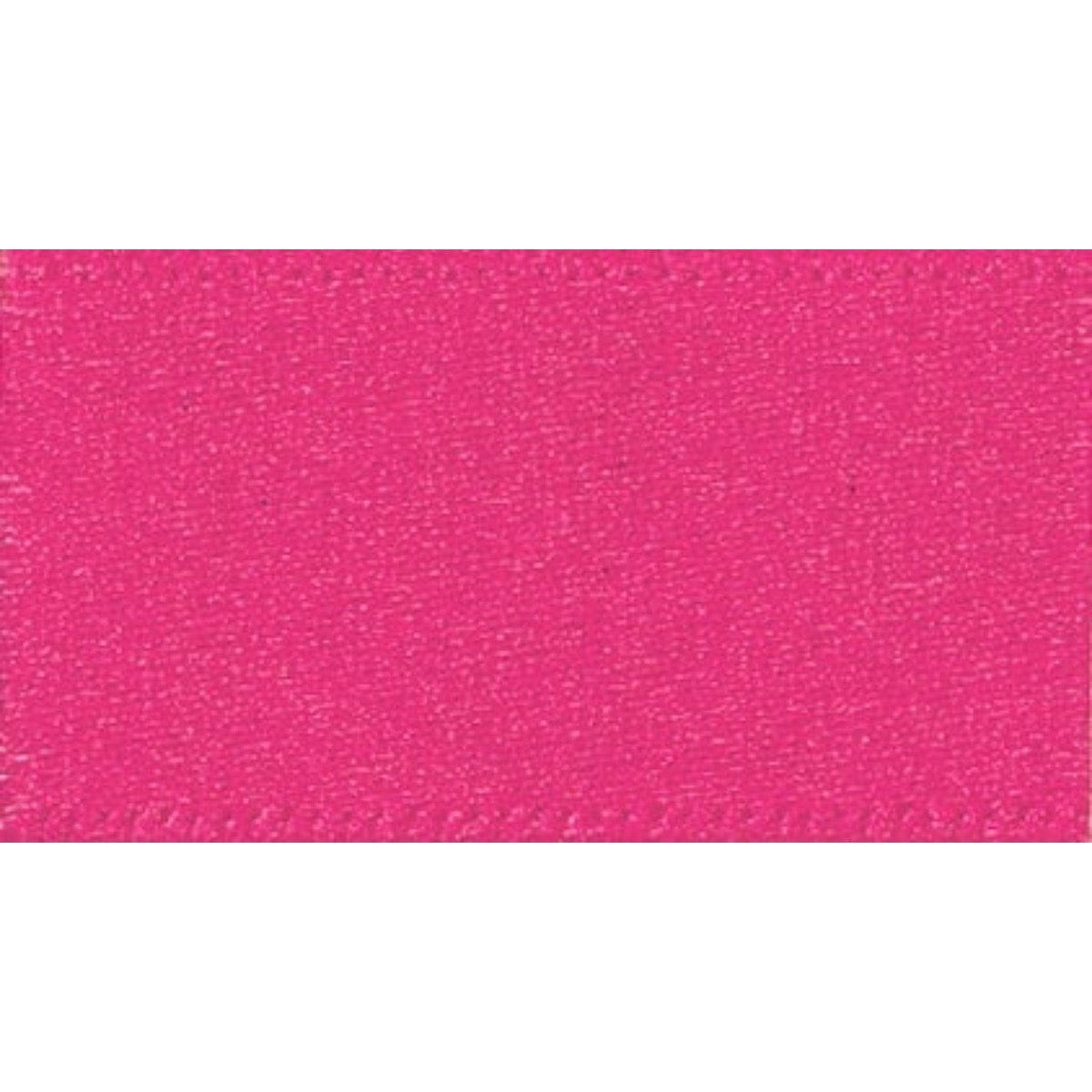 Double Faced Satin Ribbon Shocking Pink: 7mm wide. Price per metre.
