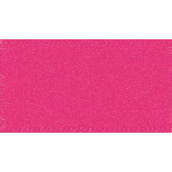 Double Faced Satin Ribbon Shocking Pink: 15mm wide. Price per metre.
