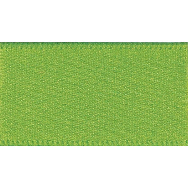 Double Faced Satin Ribbon: Meadow Green: 35mm wide. Price per metre.