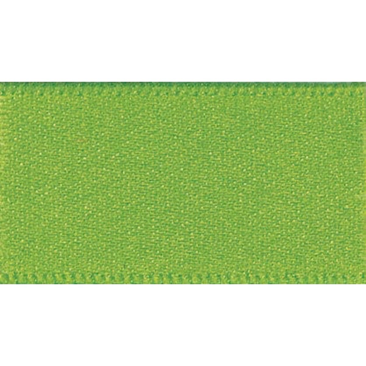 Double Faced Satin Ribbon: Meadow Green: 35mm wide. Price per metre.