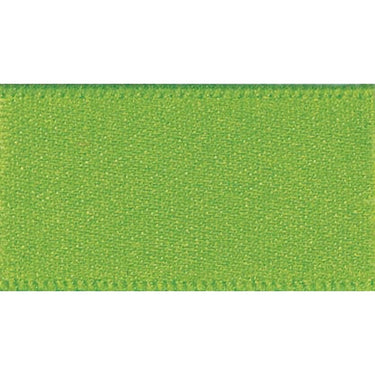 Double Faced Satin Ribbon: Meadow Green: 15mm wide. Price per metre.
