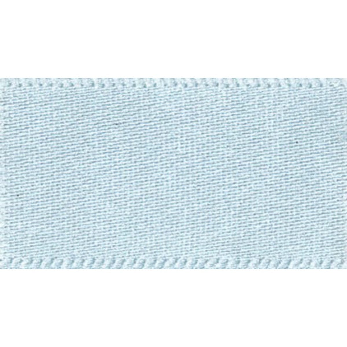 Double Faced Satin Ribbon Sky Blue: 7mm wide. Price per metre.