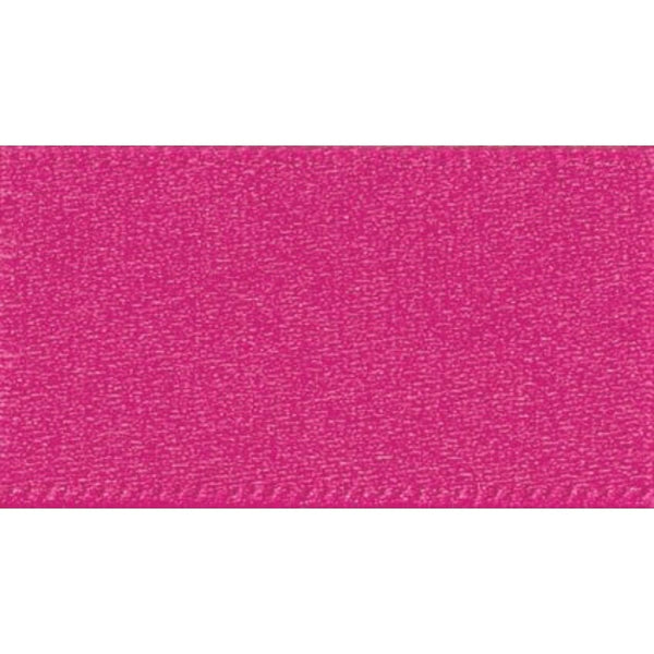 Double Faced Satin Ribbon Fuchsia Pink: 10mm wide. Price per metre.