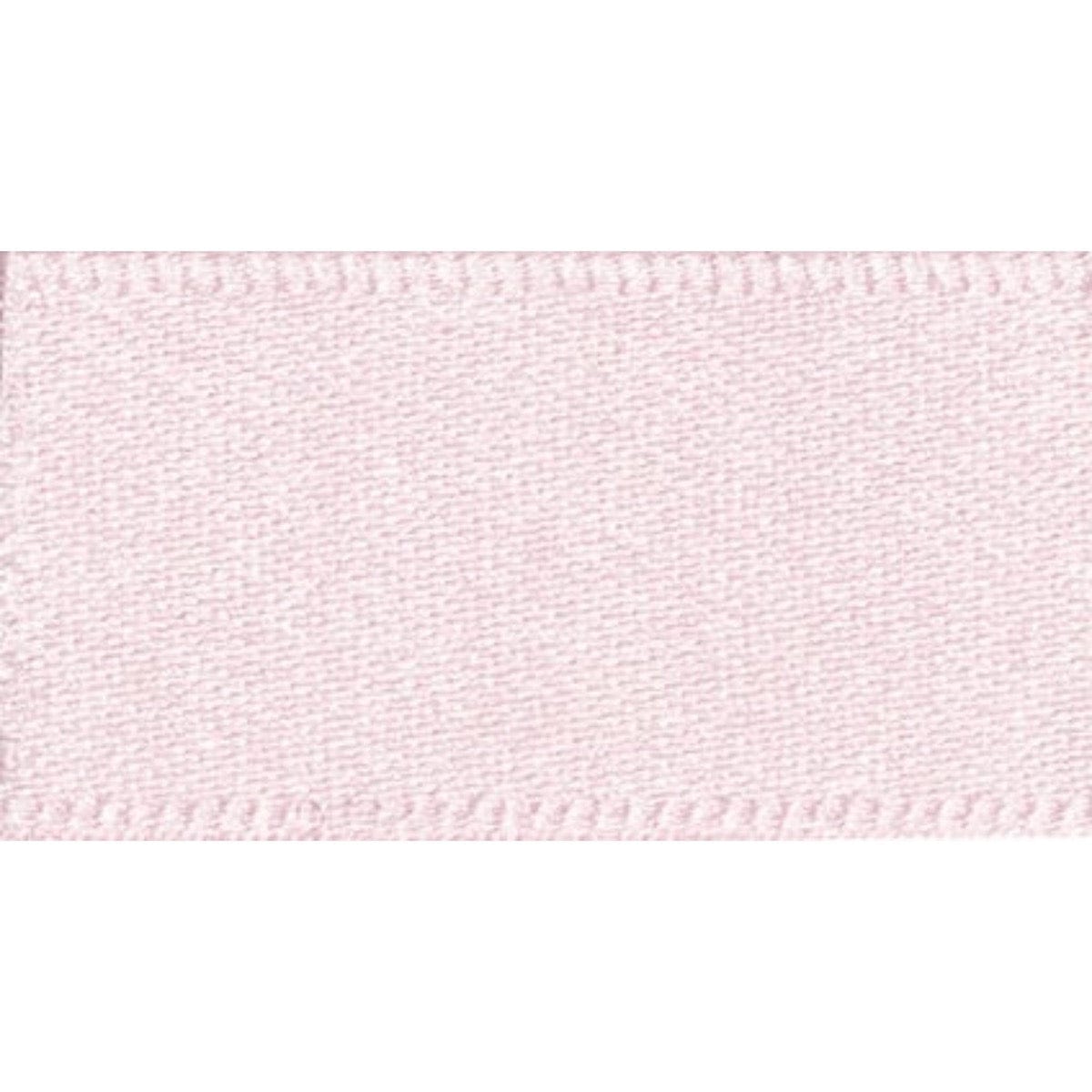 Double Faced Satin Ribbon Pale Pink: 7mm wide. Price per metre.