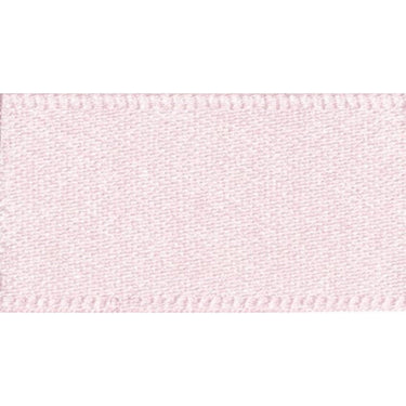 Double Faced Satin Ribbon Pale Pink: 7mm wide. Price per metre.