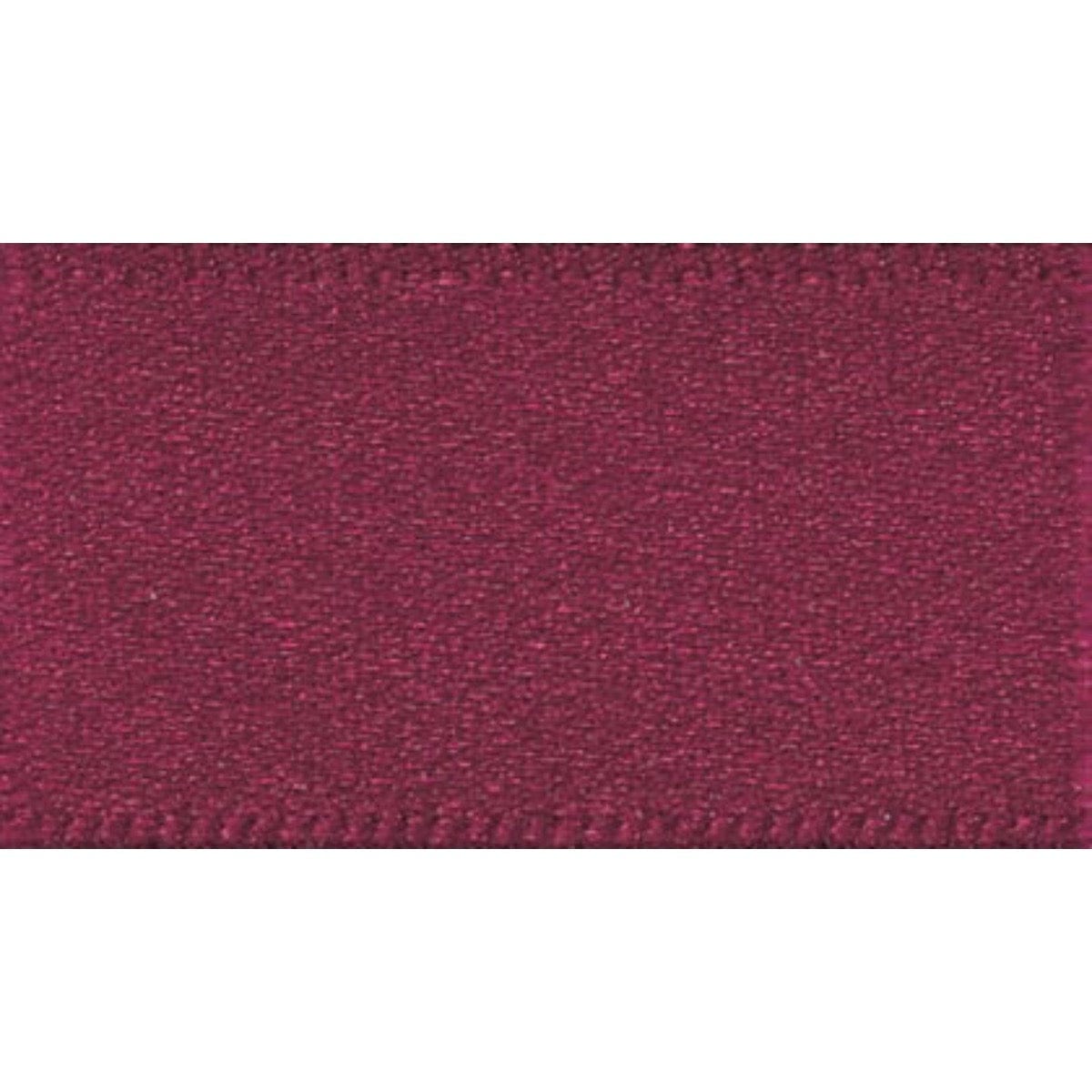 Double Faced Satin Ribbon Burgundy Red: 7mm wide. Price per metre.
