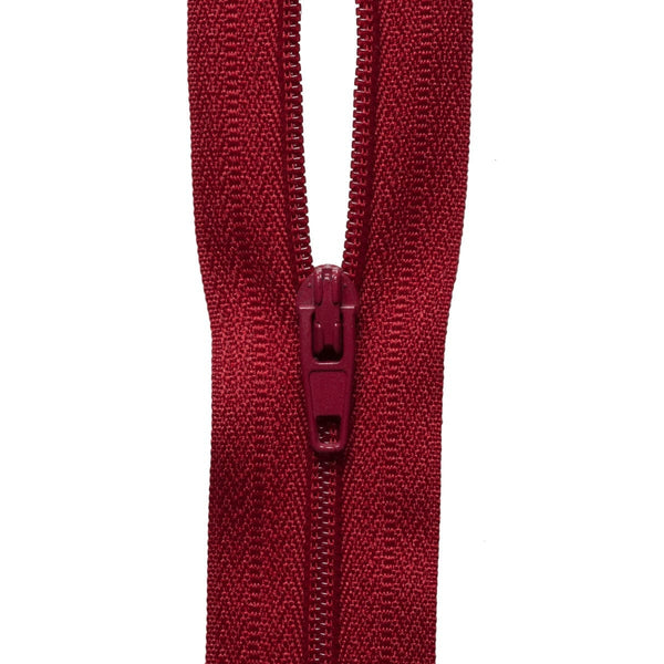 Zip On The Roll: Red: sold by the metre