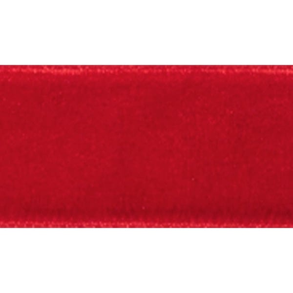 Velvet Ribbon Reel: 5m x 15mm: Red