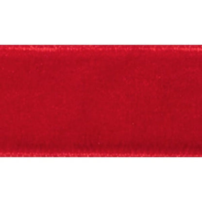 Velvet Ribbon Reel: 5m x 15mm: Red