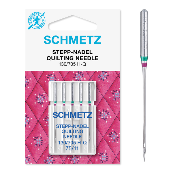 Schmetz Sewing Machine Needles: Quilting Size 75/11. Pack of 5 needles.