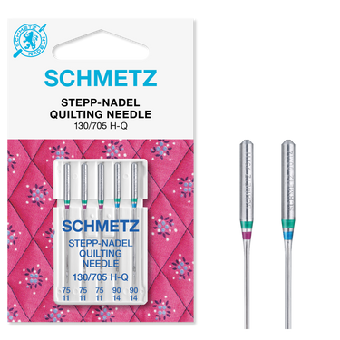 Schmetz Sewing Machine Needles: Quilting Assorted Sizes. Pack of 5 needles.