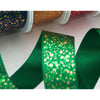 Sparkler Ribbon Hunter Green With Gold Metallic 25mm Wide