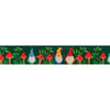 Woodland Gnome Ribbon: Green: 25mm wide. Price per metre.