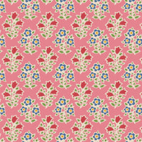 Tilda Jubilee Fabric Farm Flowers Pink TD110097